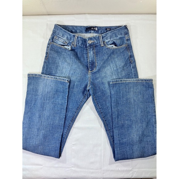 Seven 7 studio Denim - Seven 7 Studio Women's Blue Denim Jeans Size 10 Straight Stretch Comfort Casual